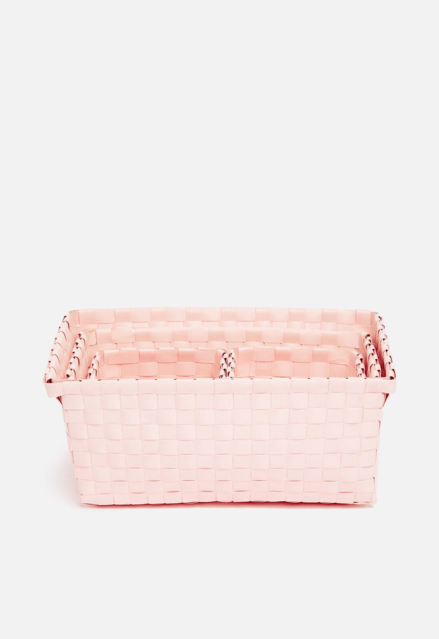 H&S - Kids storage basket set of 4 - pink