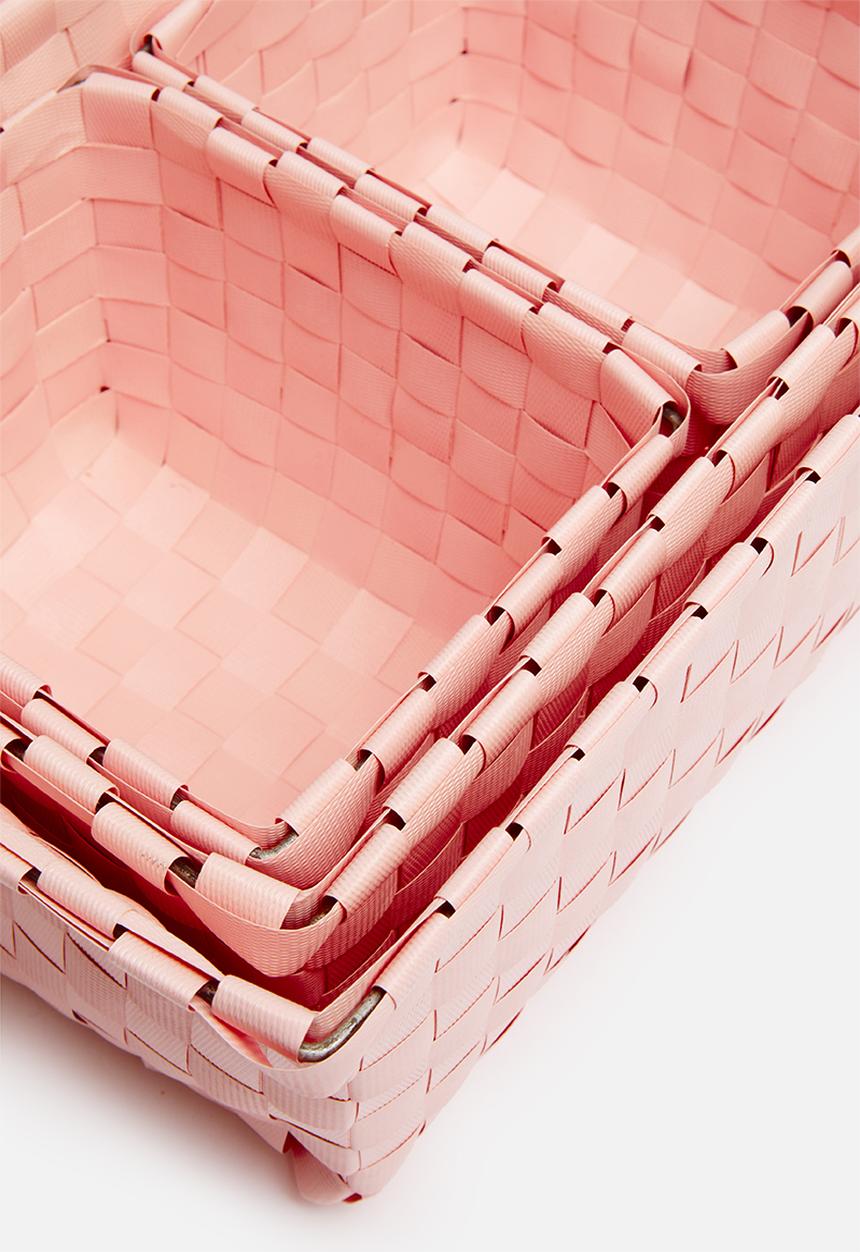 H&S - Kids storage basket set of 4 - pink