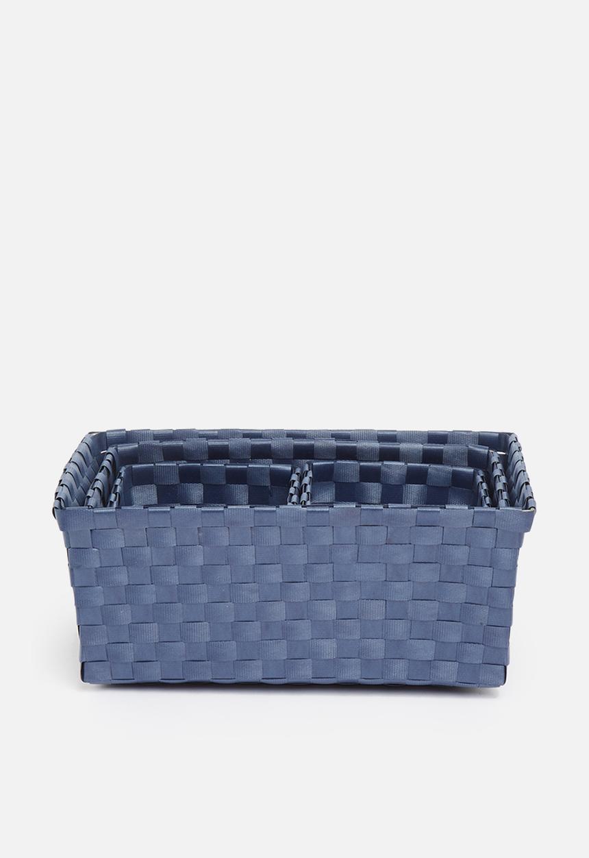 H&S - Kids storage basket set of 4 - blue