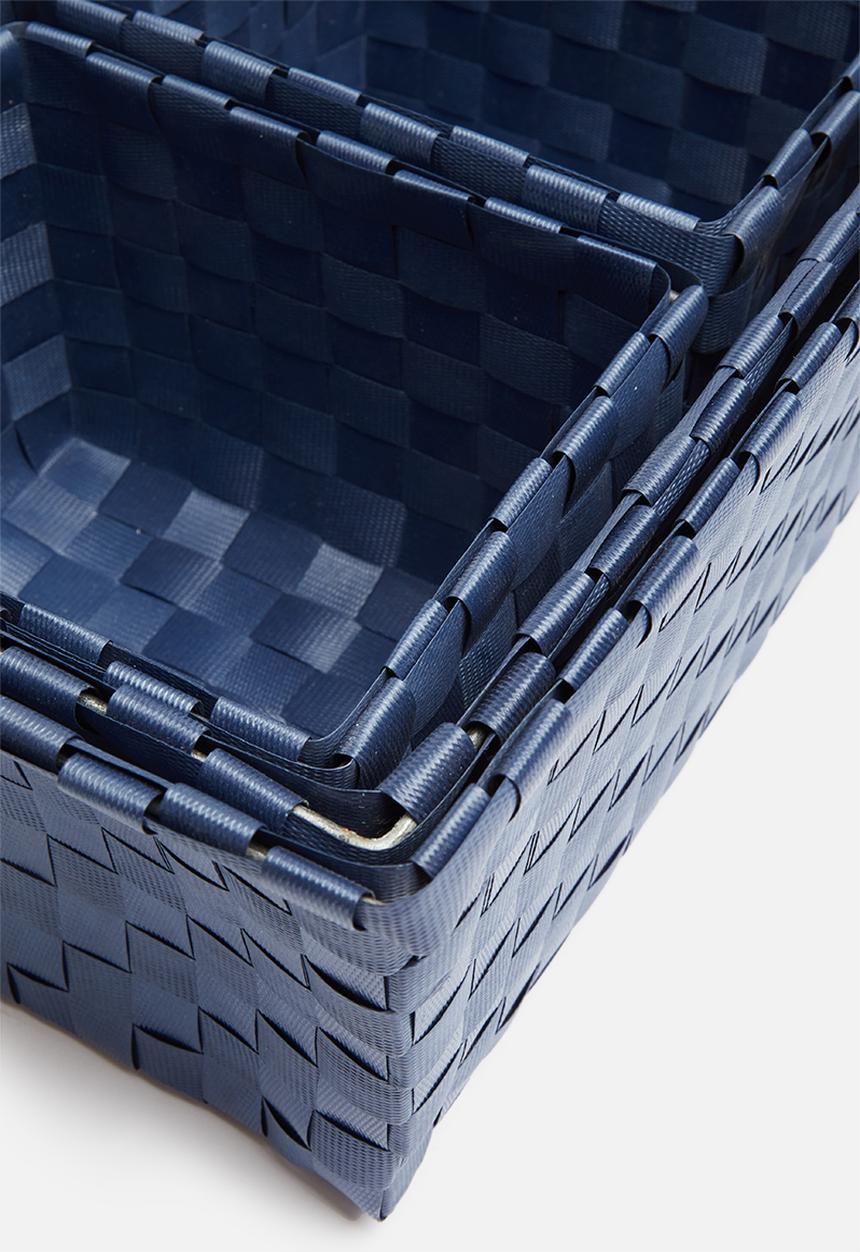 H&S - Kids storage basket set of 4 - blue