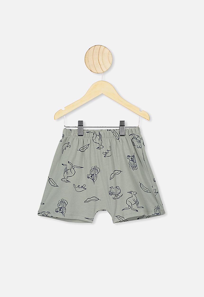 Cotton On - Hudson short sleeve pj set - silver sage