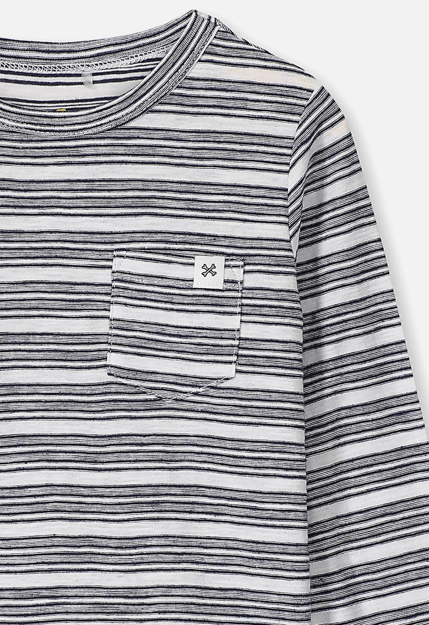 Cotton On - Core long sleeve tee - navy & white 