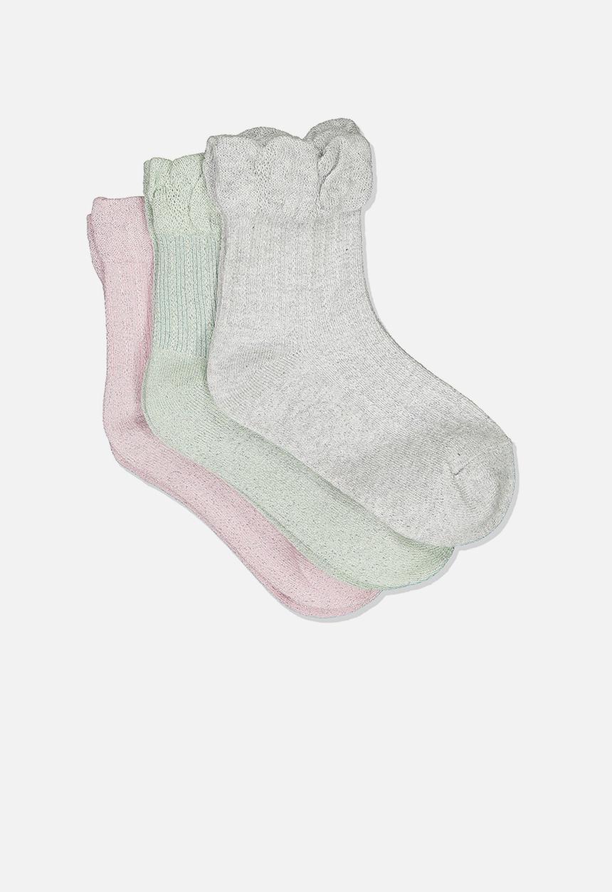 Cotton On - Kids 3 pack fashion crew socks - multi