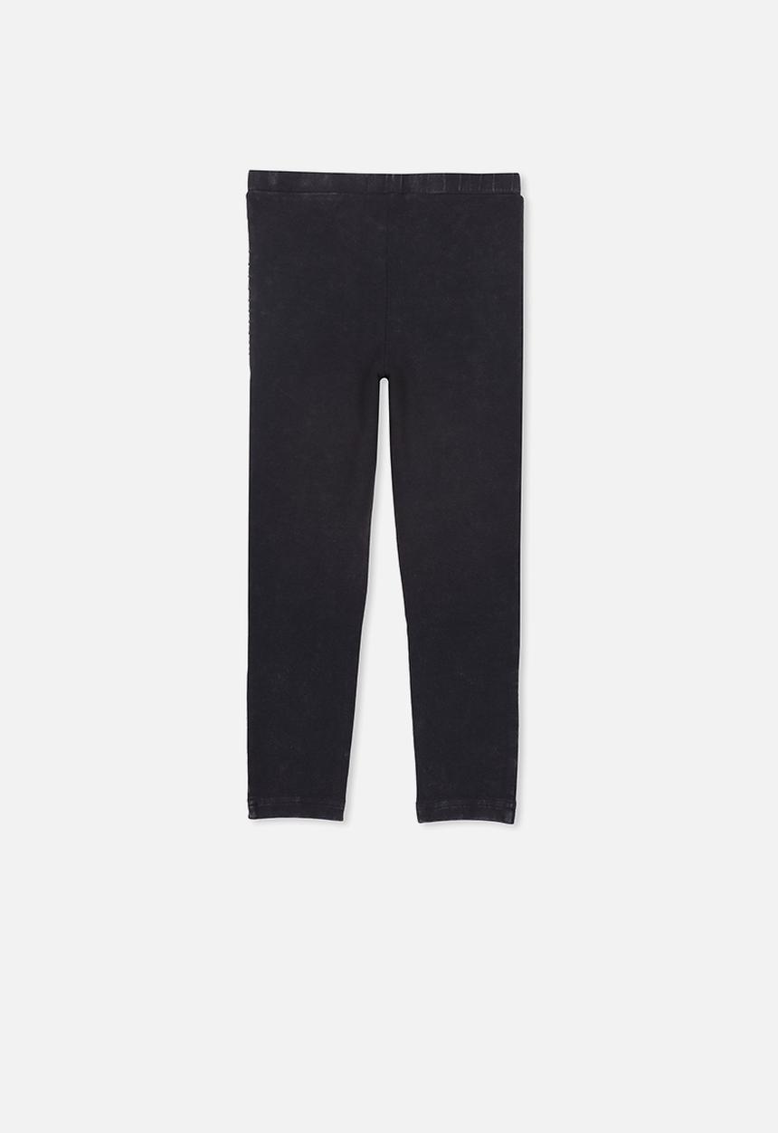 Cotton On - Huggie tights - black wash/moto panels