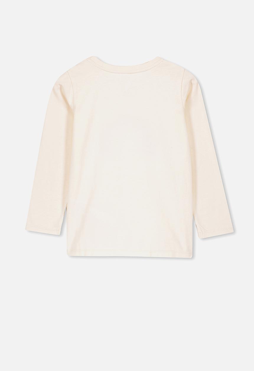 Cotton On - Stevie long sleeve embellished tee - dark vanilla