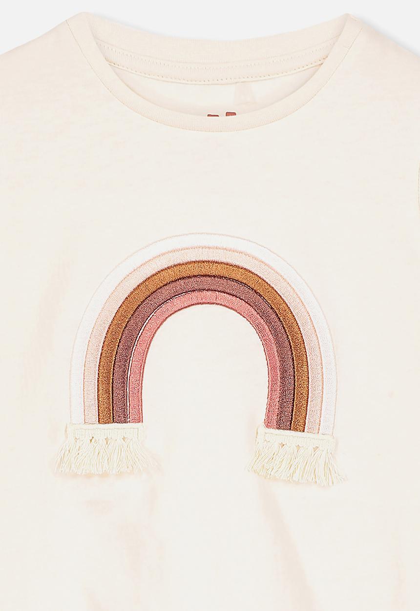 Cotton On - Stevie long sleeve embellished tee - dark vanilla