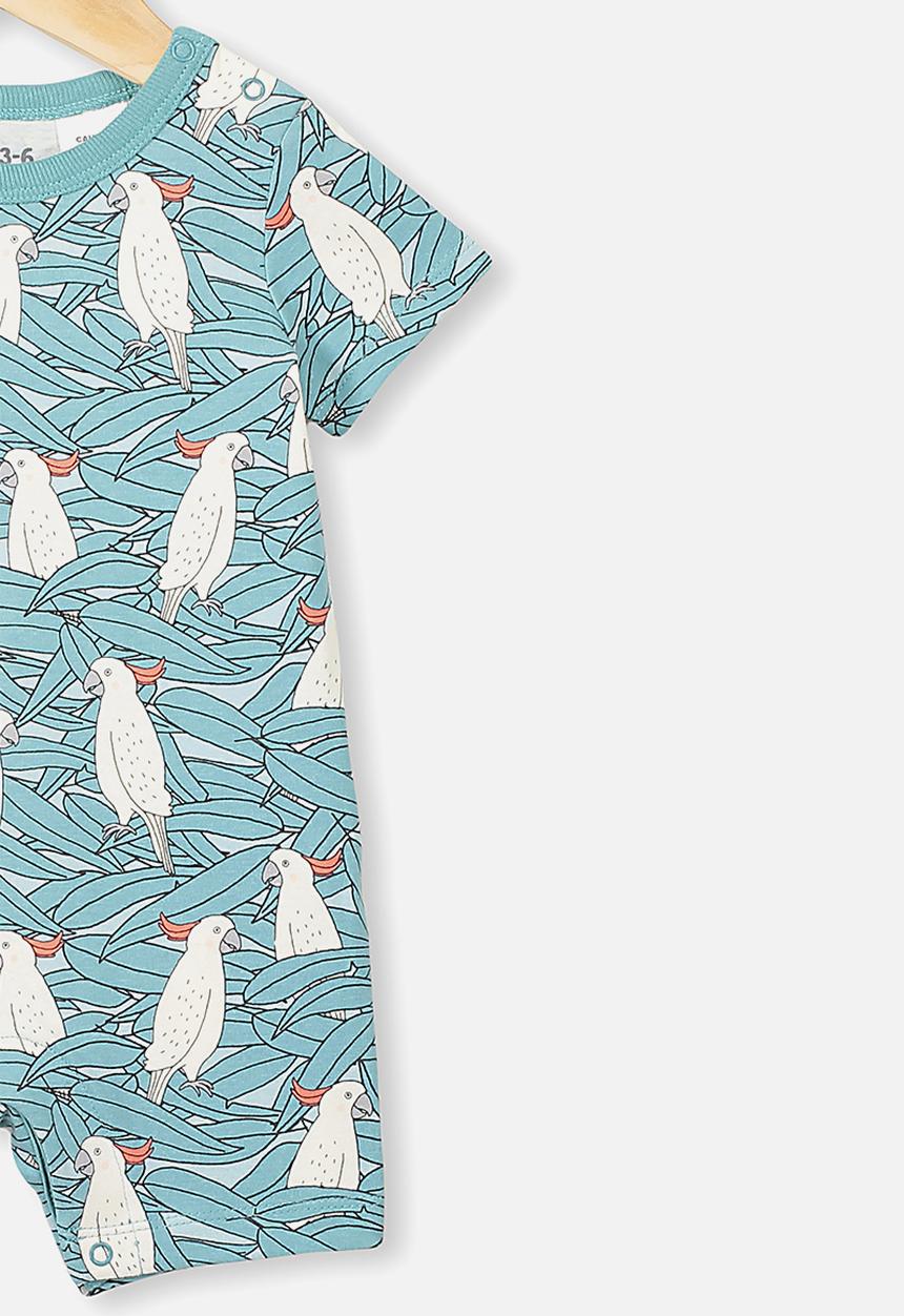 Cotton On - The short sleeve romper - aqua dream