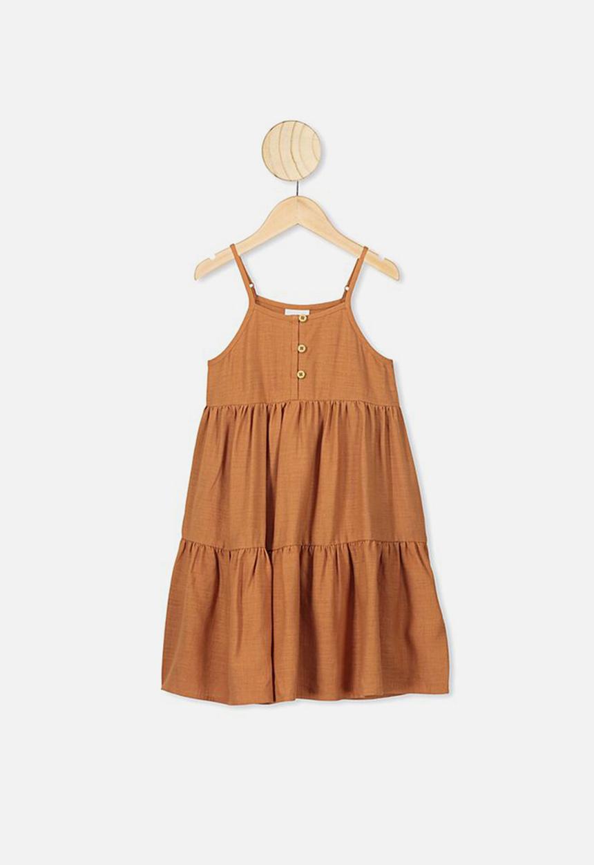 Cotton On - Mackenzie sleeveless dress - amber brown