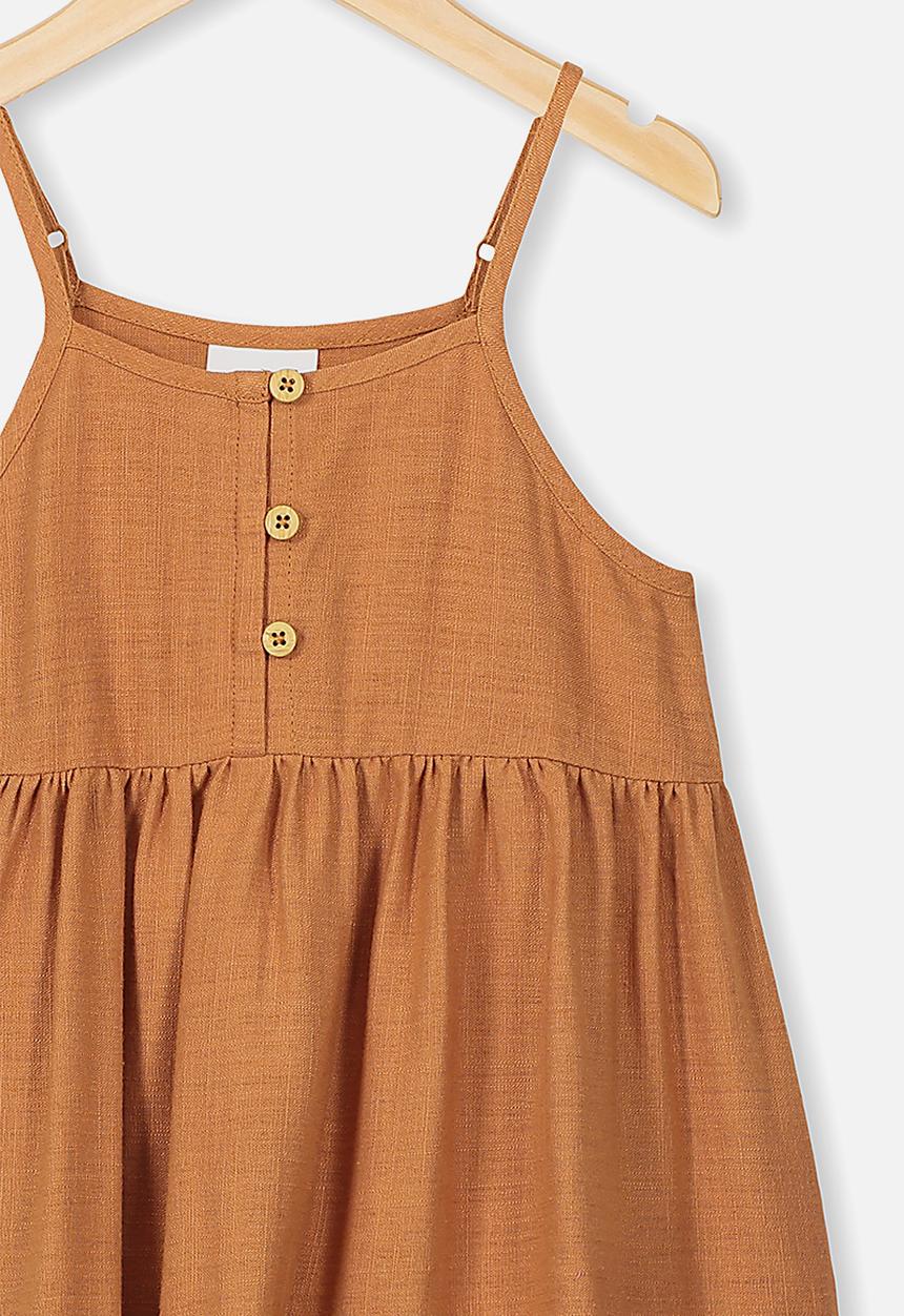 Cotton On - Mackenzie sleeveless dress - amber brown