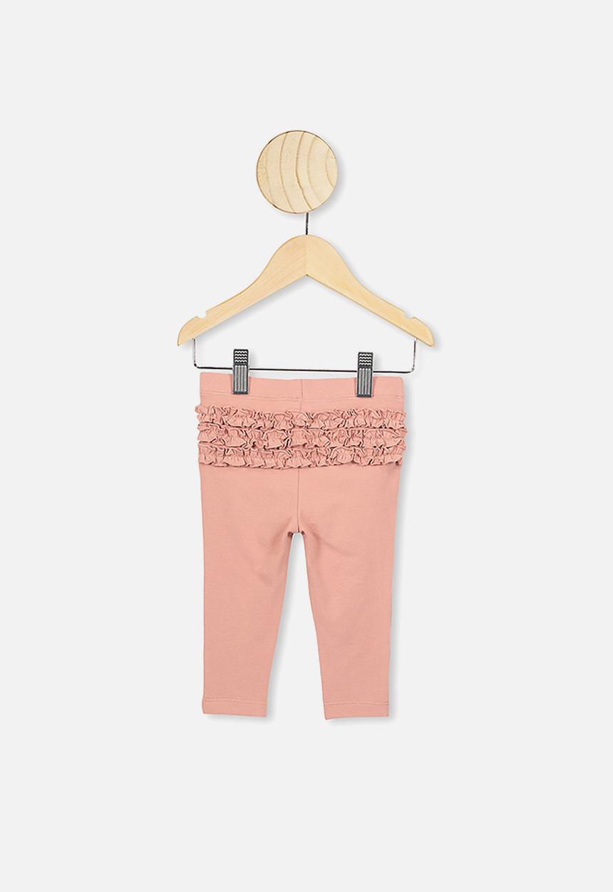 Cotton On - Quinn ruffle leggings - dusty pink