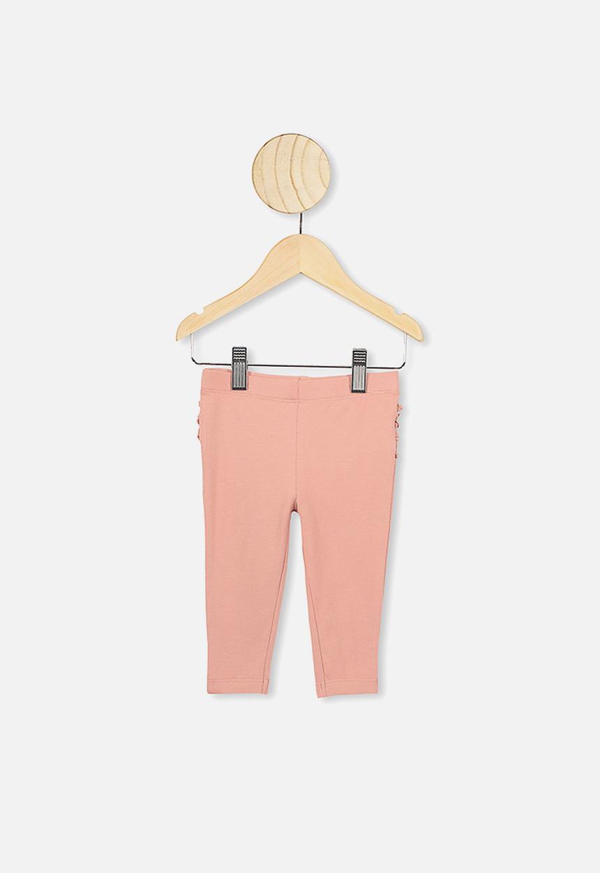 Cotton On - Quinn ruffle leggings - dusty pink