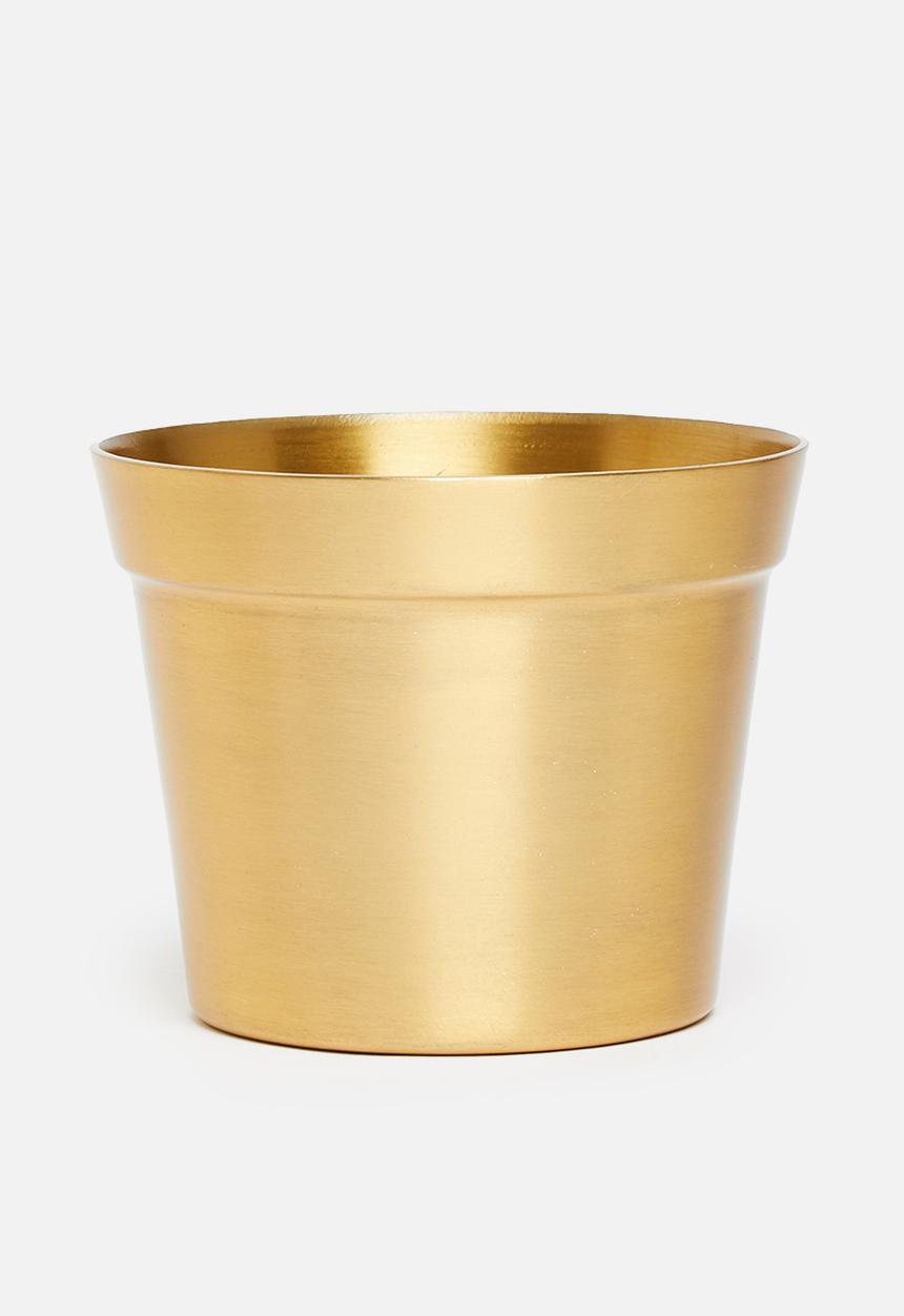 H&S - Aluminium planter - gold