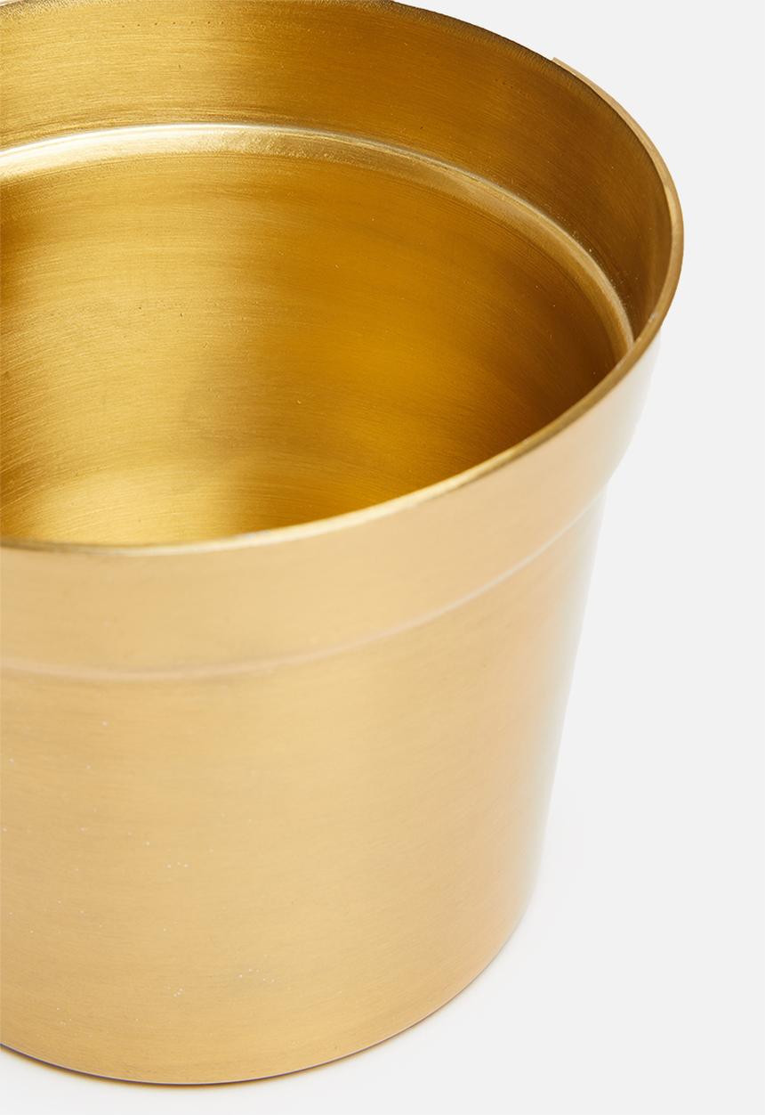 H&S - Aluminium planter - gold