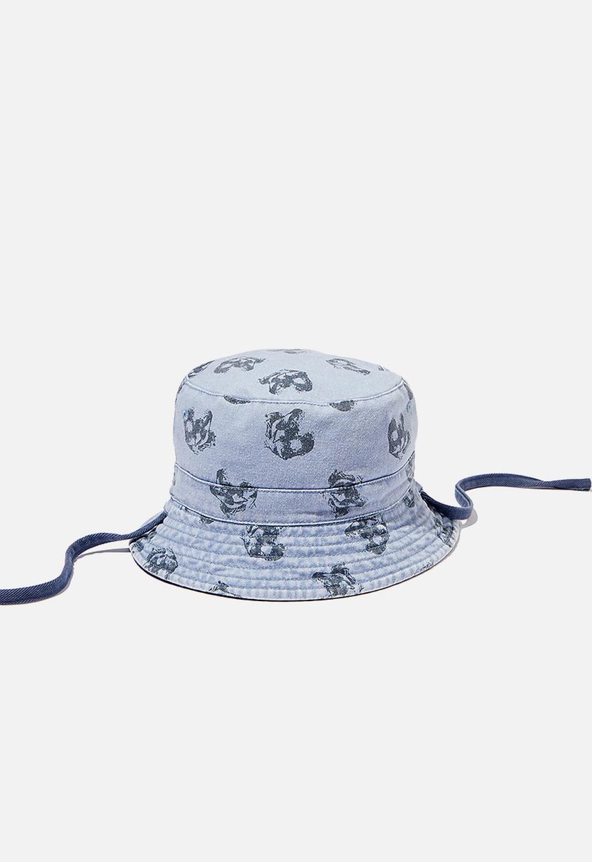 Cotton On - Reversible bucket hat - vintage navy dino