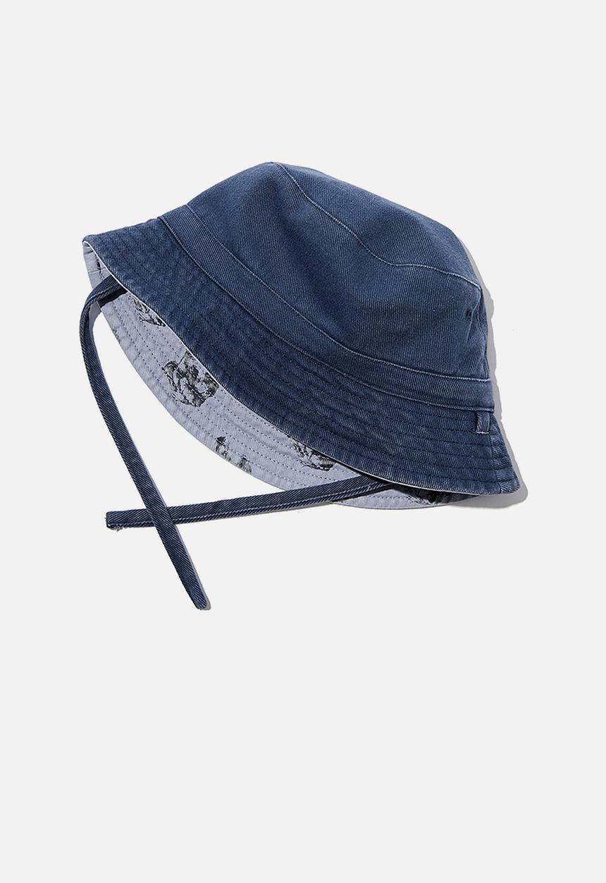 Cotton On - Reversible bucket hat - vintage navy dino
