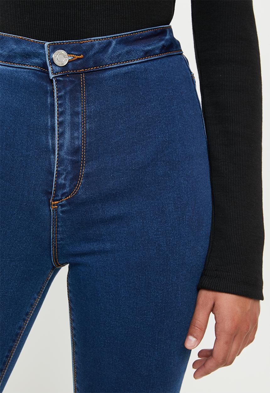 Missguided - Petite vice high waisted skinny jeans - blue
