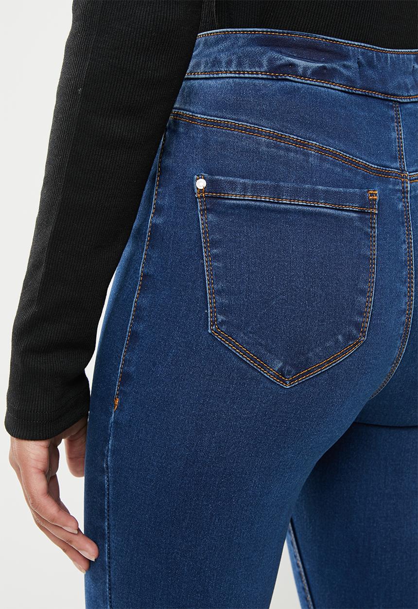 Missguided - Petite vice high waisted skinny jeans - blue