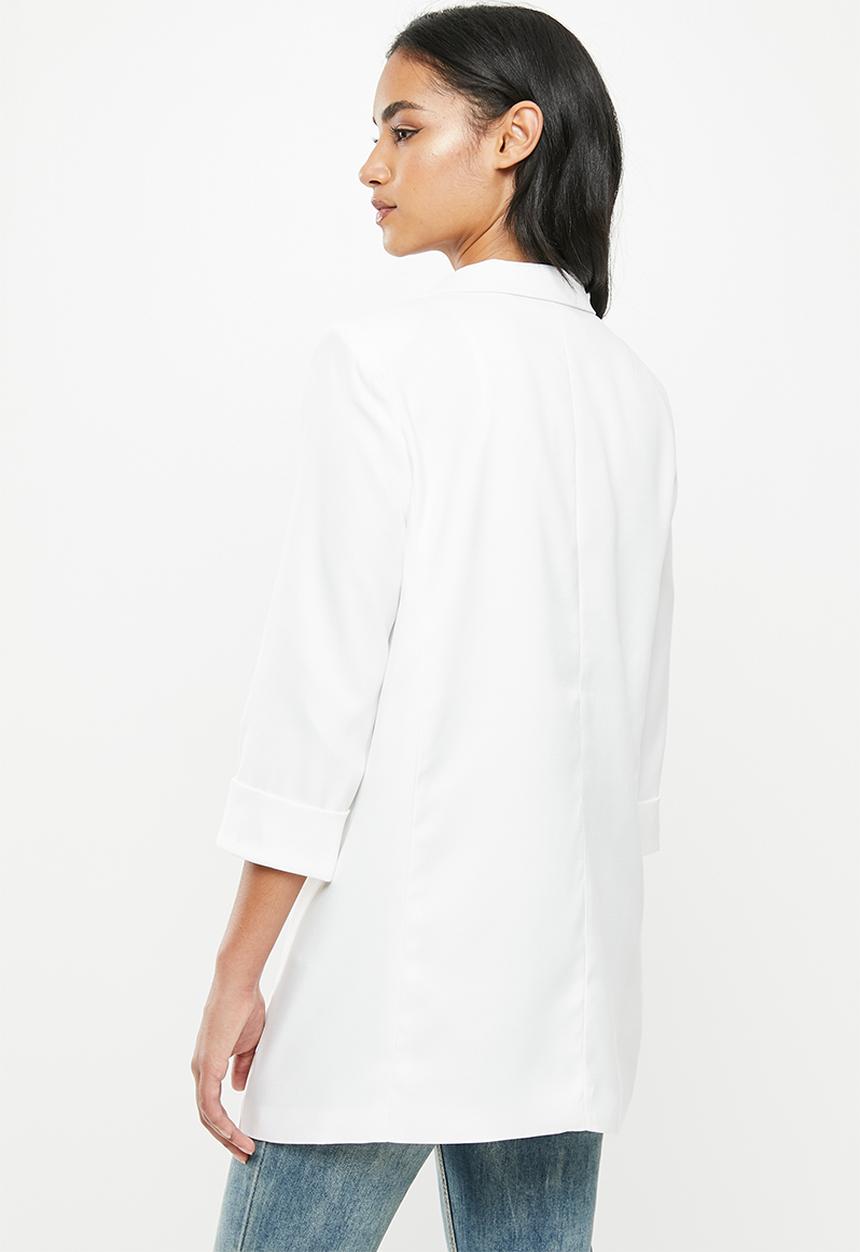 Missguided - Petite core basic blazer - white