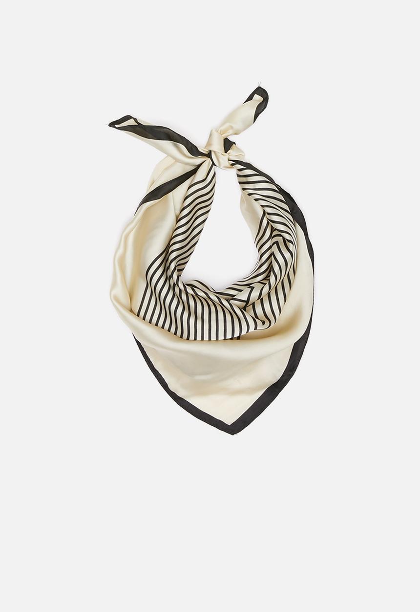 Superbalist - Striped neckerchief - black & cream