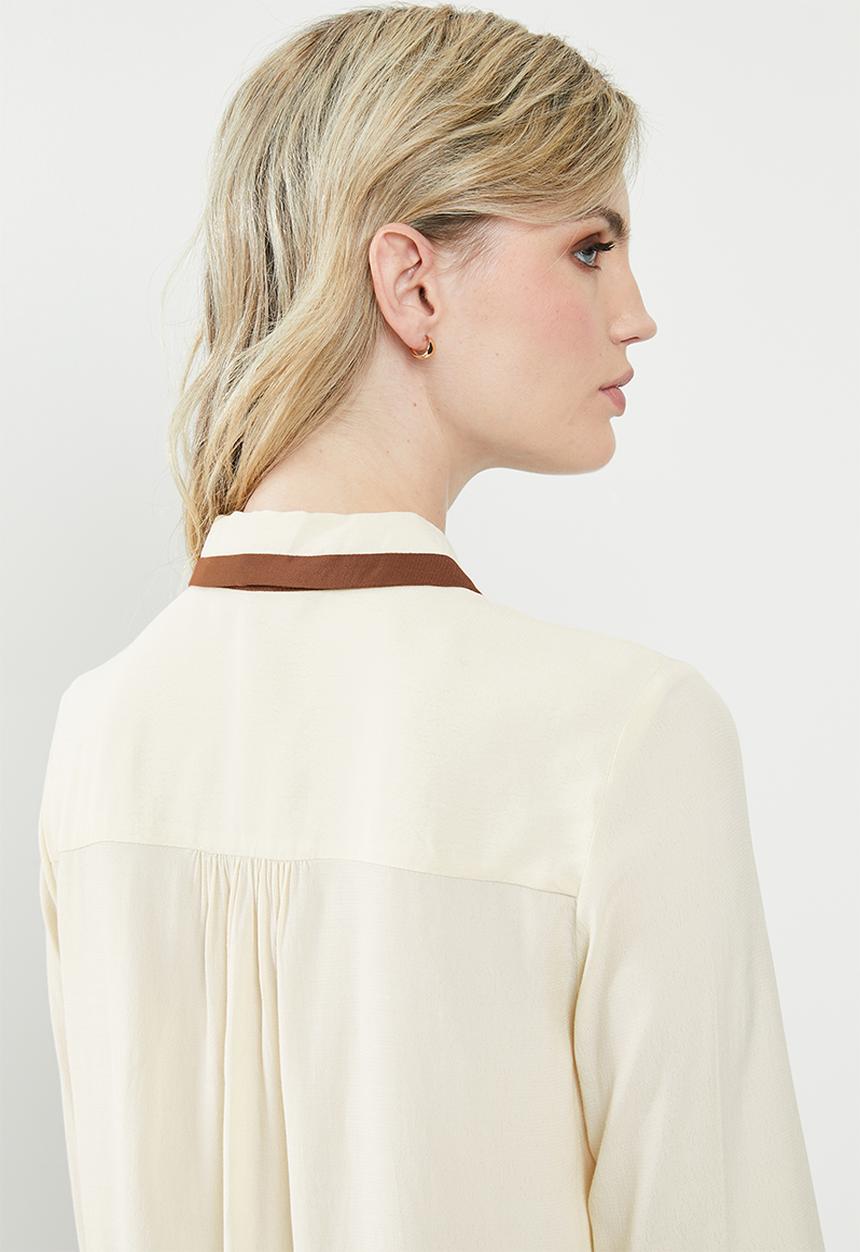 Vero Moda - Fran long sleeve shirt - neutral