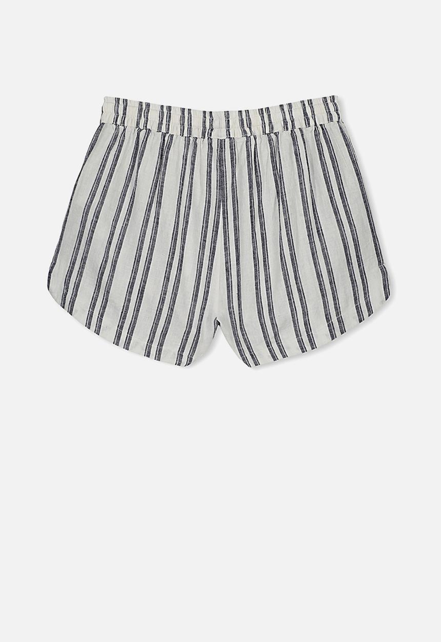 Cotton On - Willow woven short - navy & white 