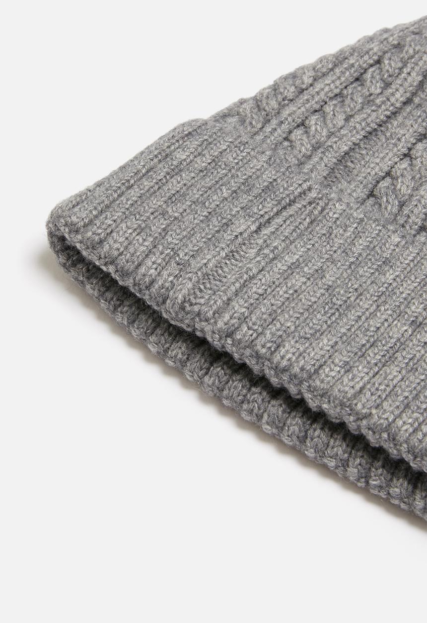 Superbalist - Cable knit beanie - grey