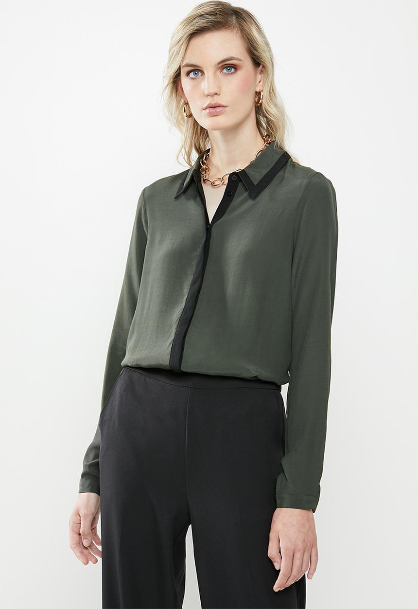 Vero Moda - Fran long sleeve shirt - green