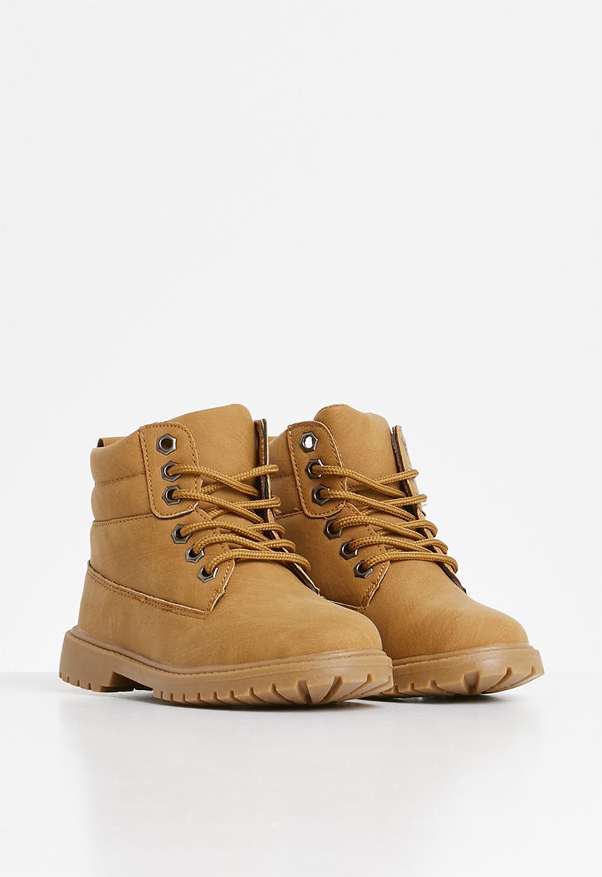 Rebel Republic - Teen boys lace up boot - tan