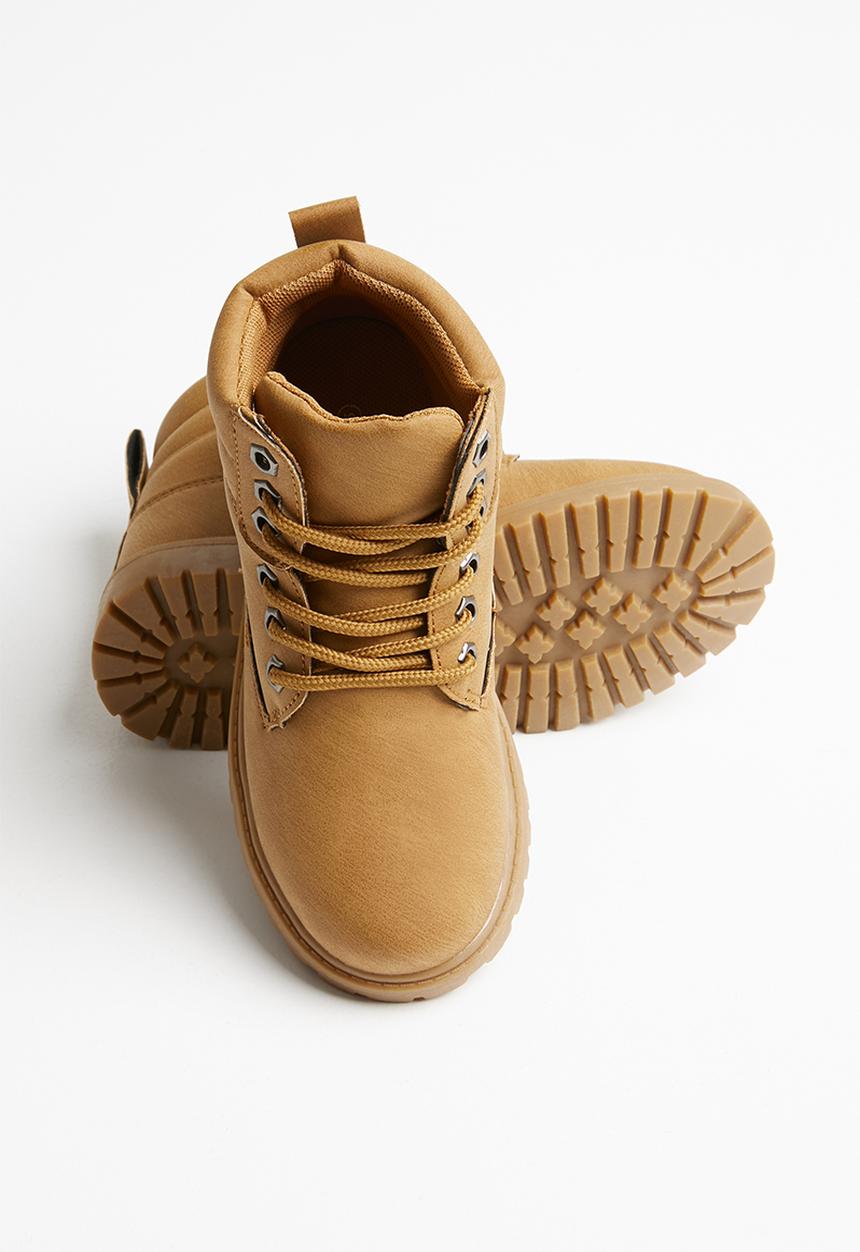 Rebel Republic - Teen boys lace up boot - tan