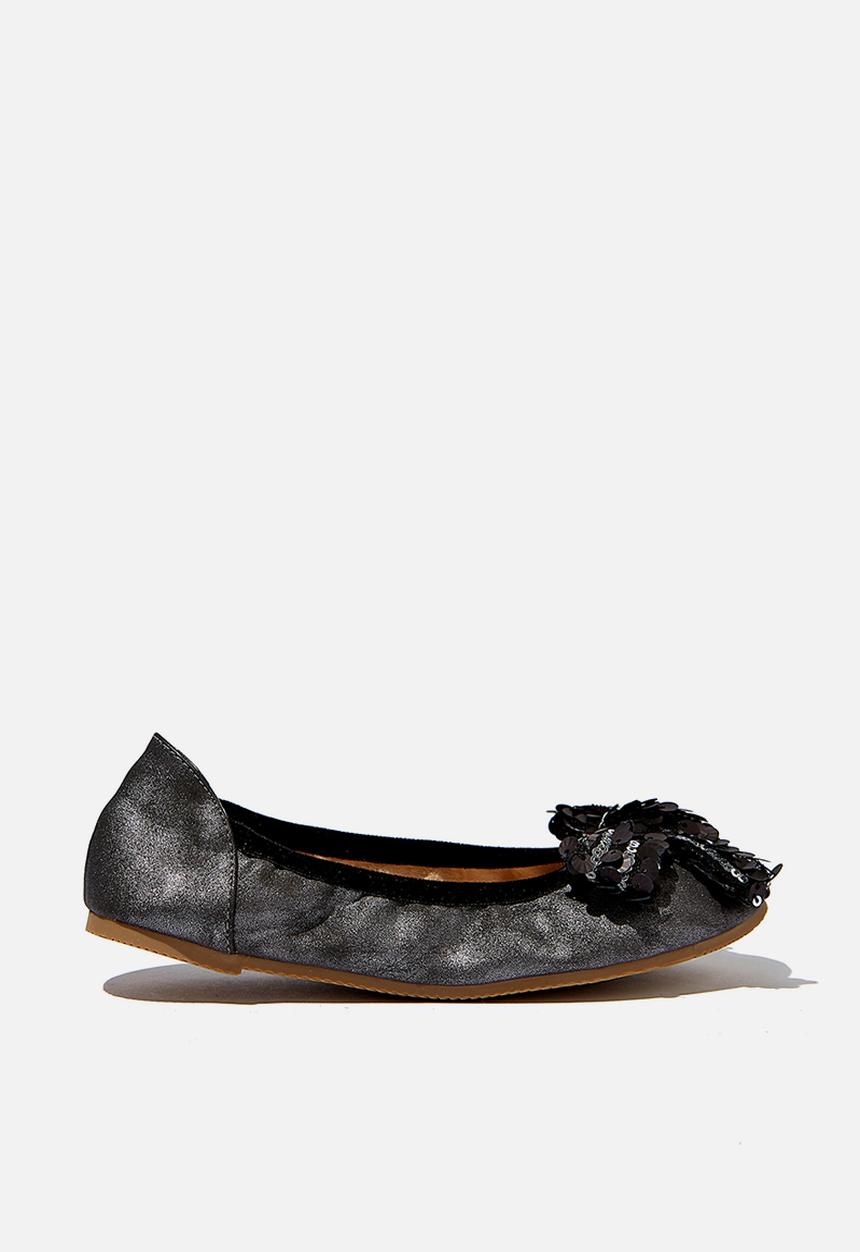 Cotton On - Primo ballet flat - metallic black bow