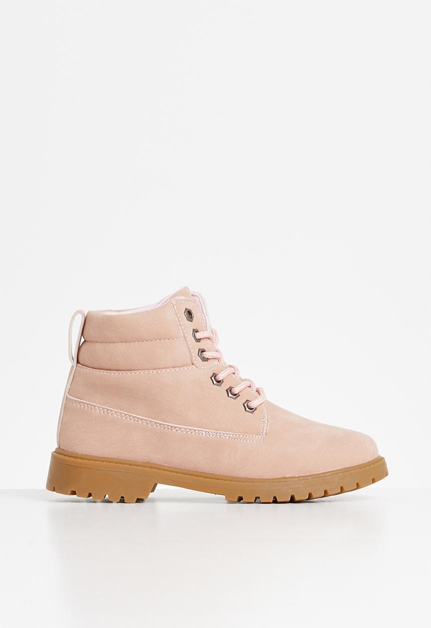 Pop Candy - Girls lace up boot - pink