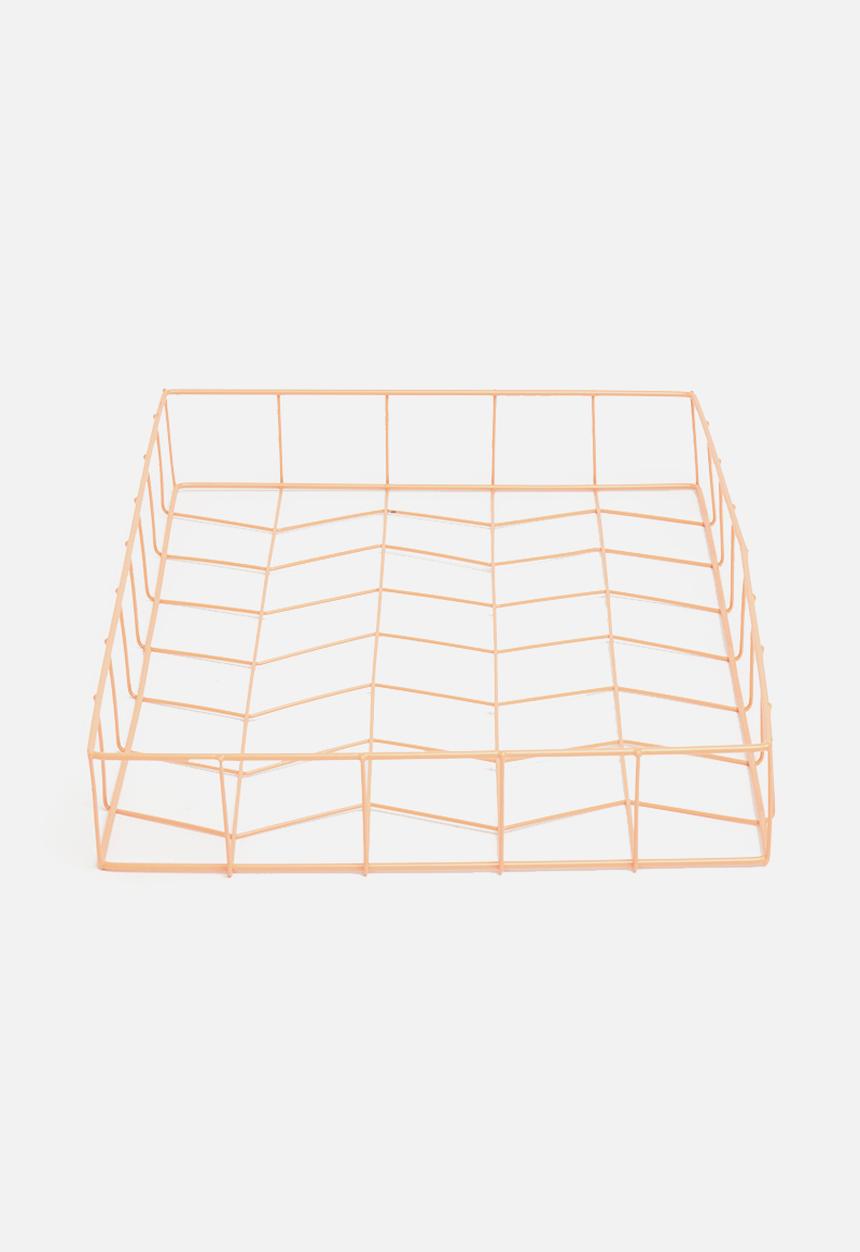H&S - Wire magazine tray - orange