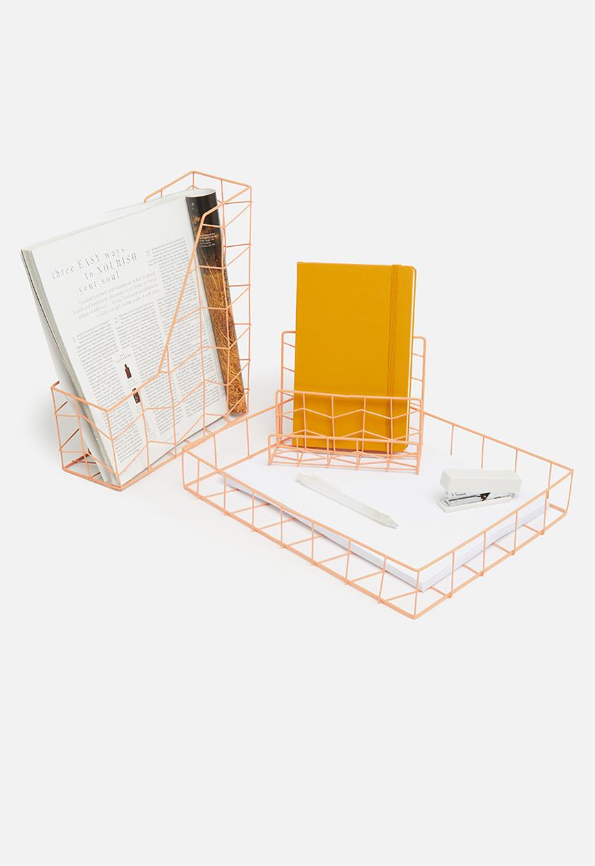 H&S - Wire magazine tray - orange