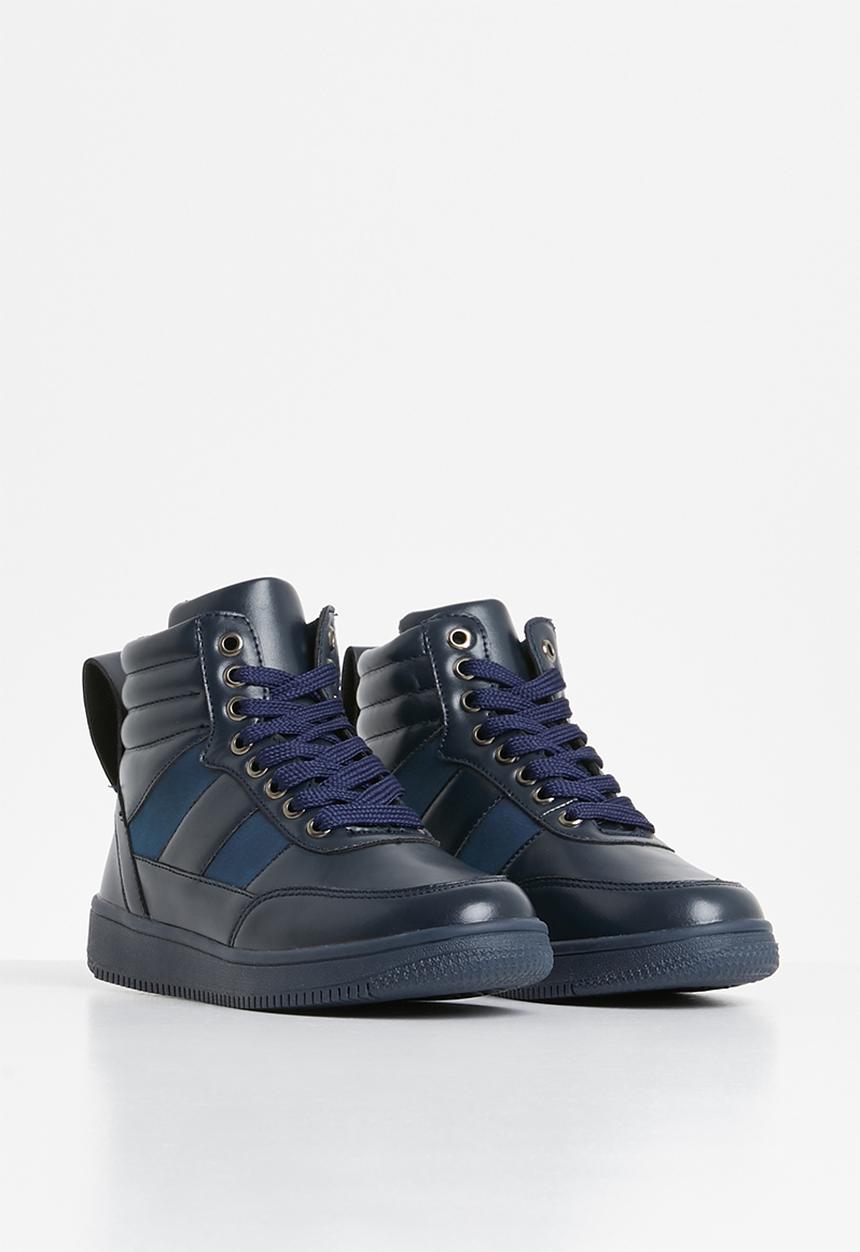 Pop Candy - Lace hi top sneaker - navy
