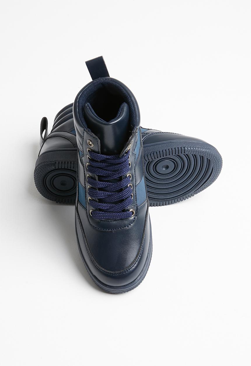 Pop Candy - Lace hi top sneaker - navy