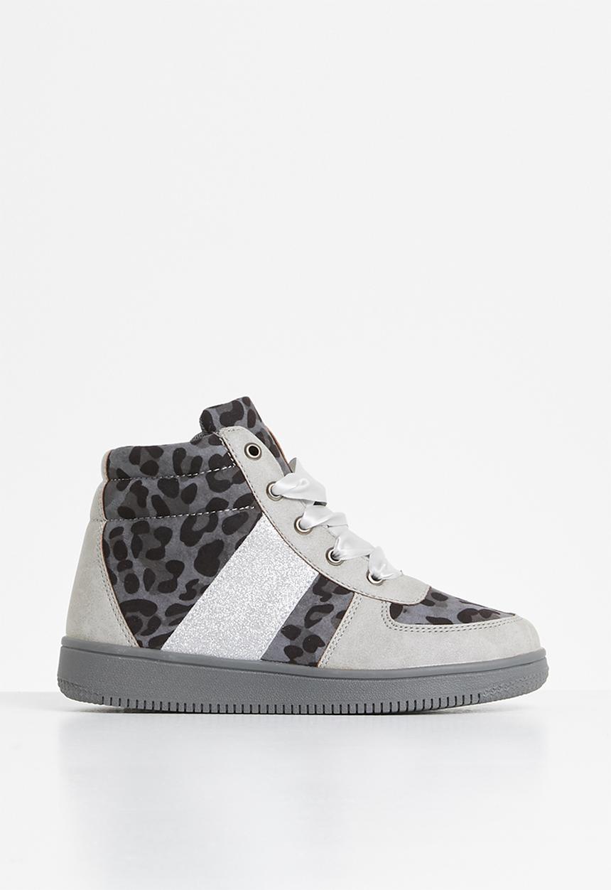 Rebel Republic - Girls combo fabric hi top - grey