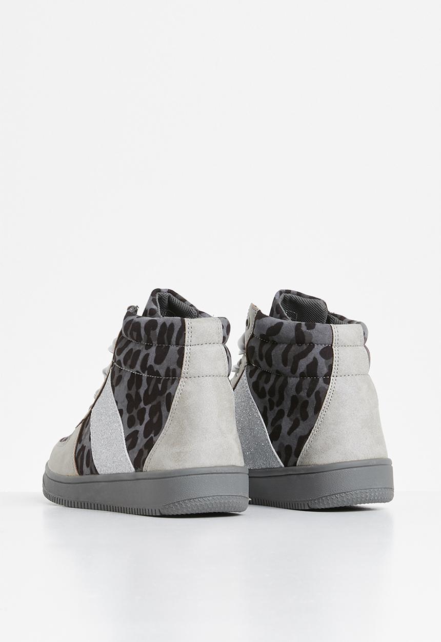 Rebel Republic - Girls combo fabric hi top - grey