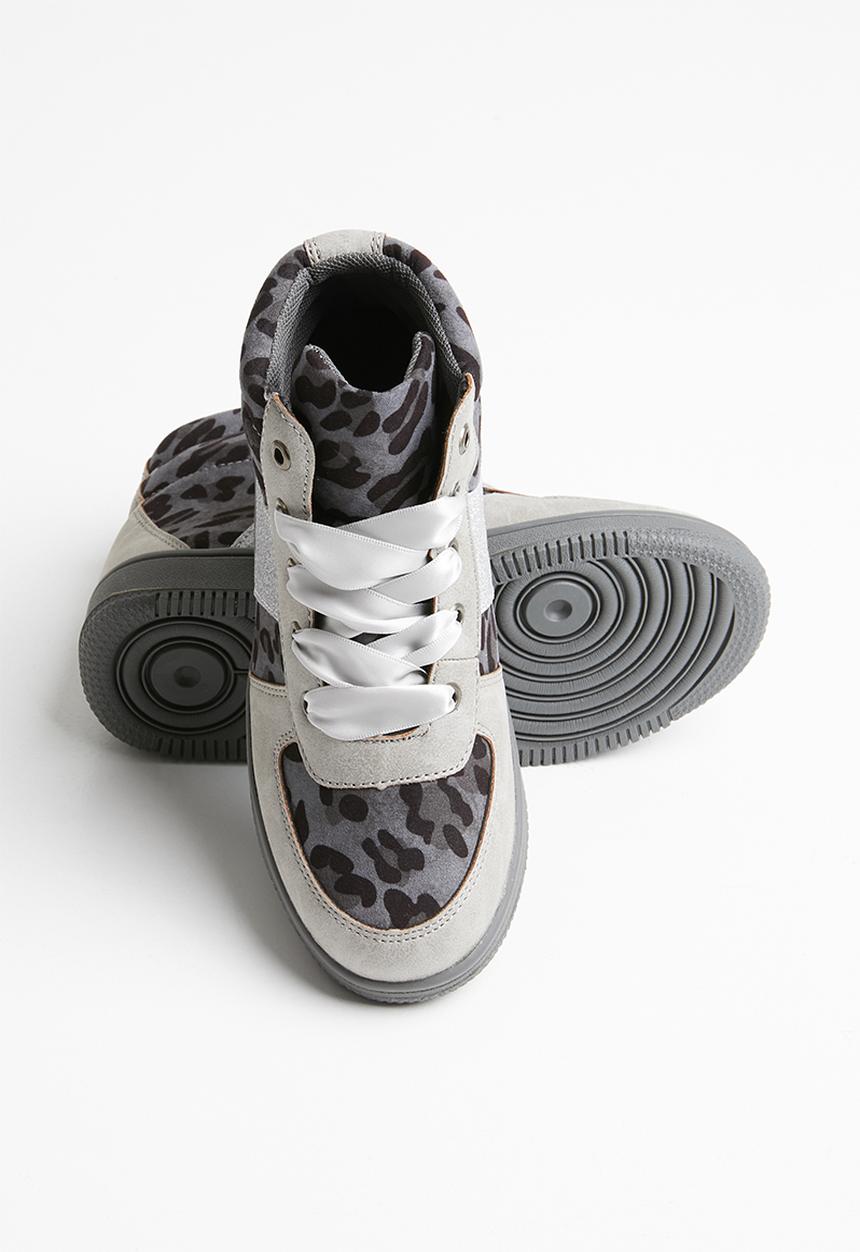 Rebel Republic - Girls combo fabric hi top - grey