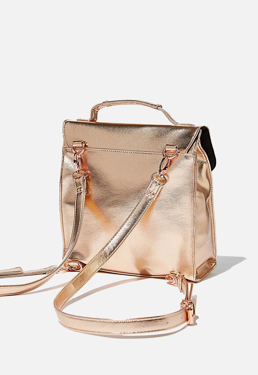 Typo - Buffalo satchel backpack - rose gold