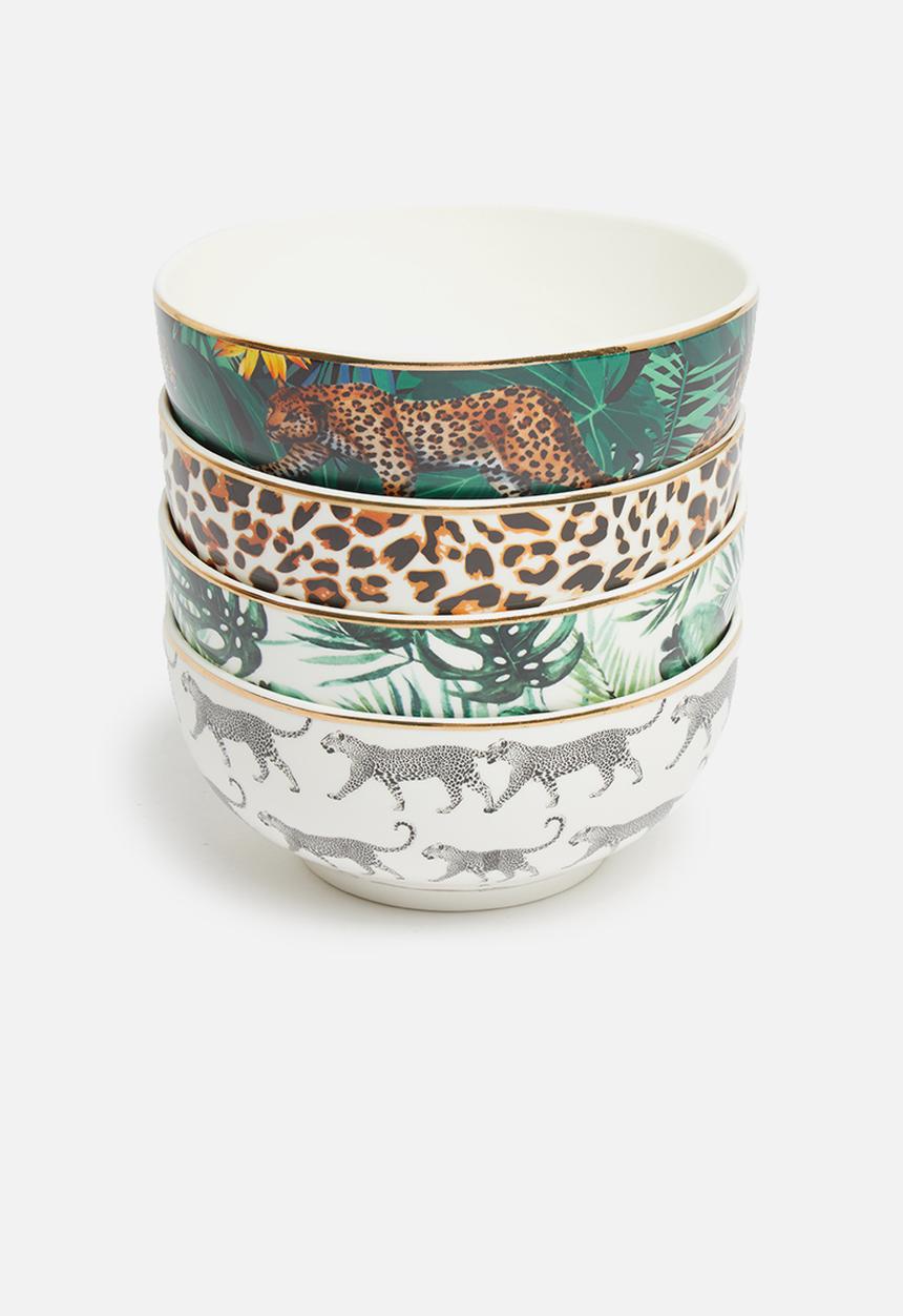 Excellent Houseware - Animal bowl set of 4 - multi