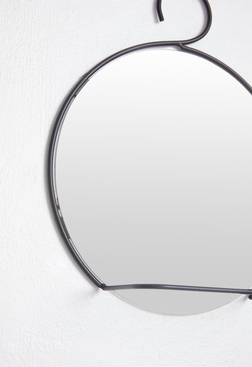 H&S - Circle bathroom mirror - black