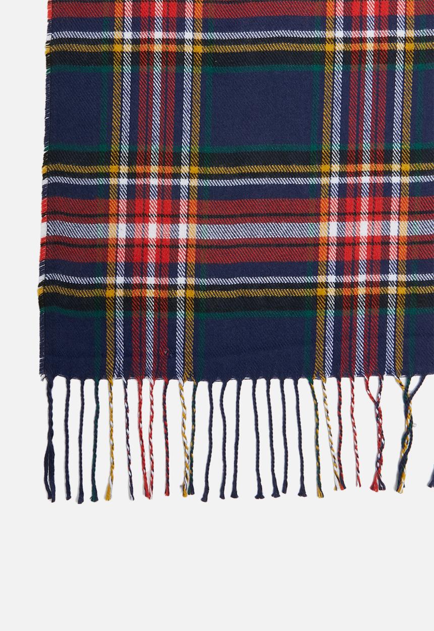 edit - Plaid print scarf - multi