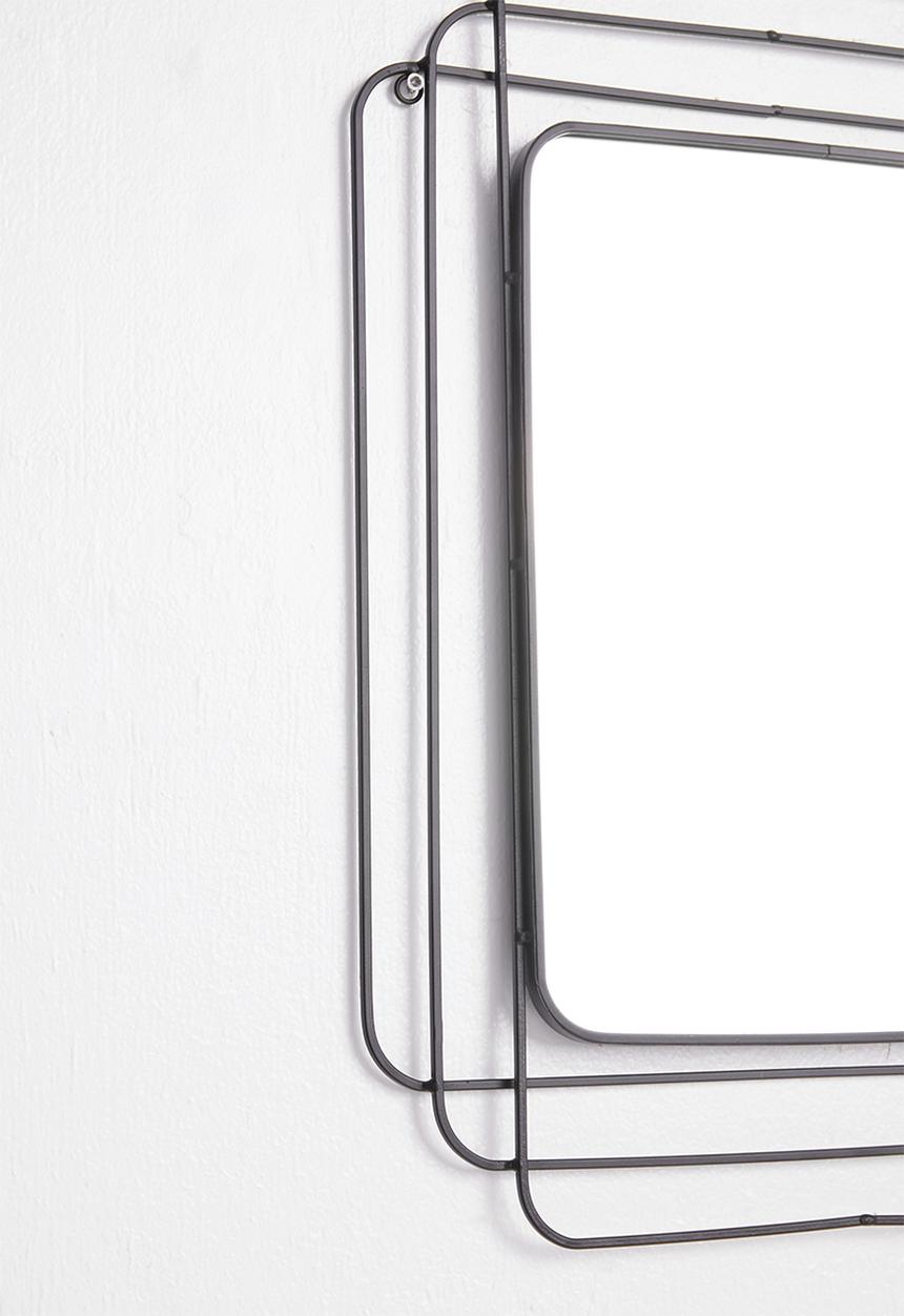 H&S - Wire mirror - black