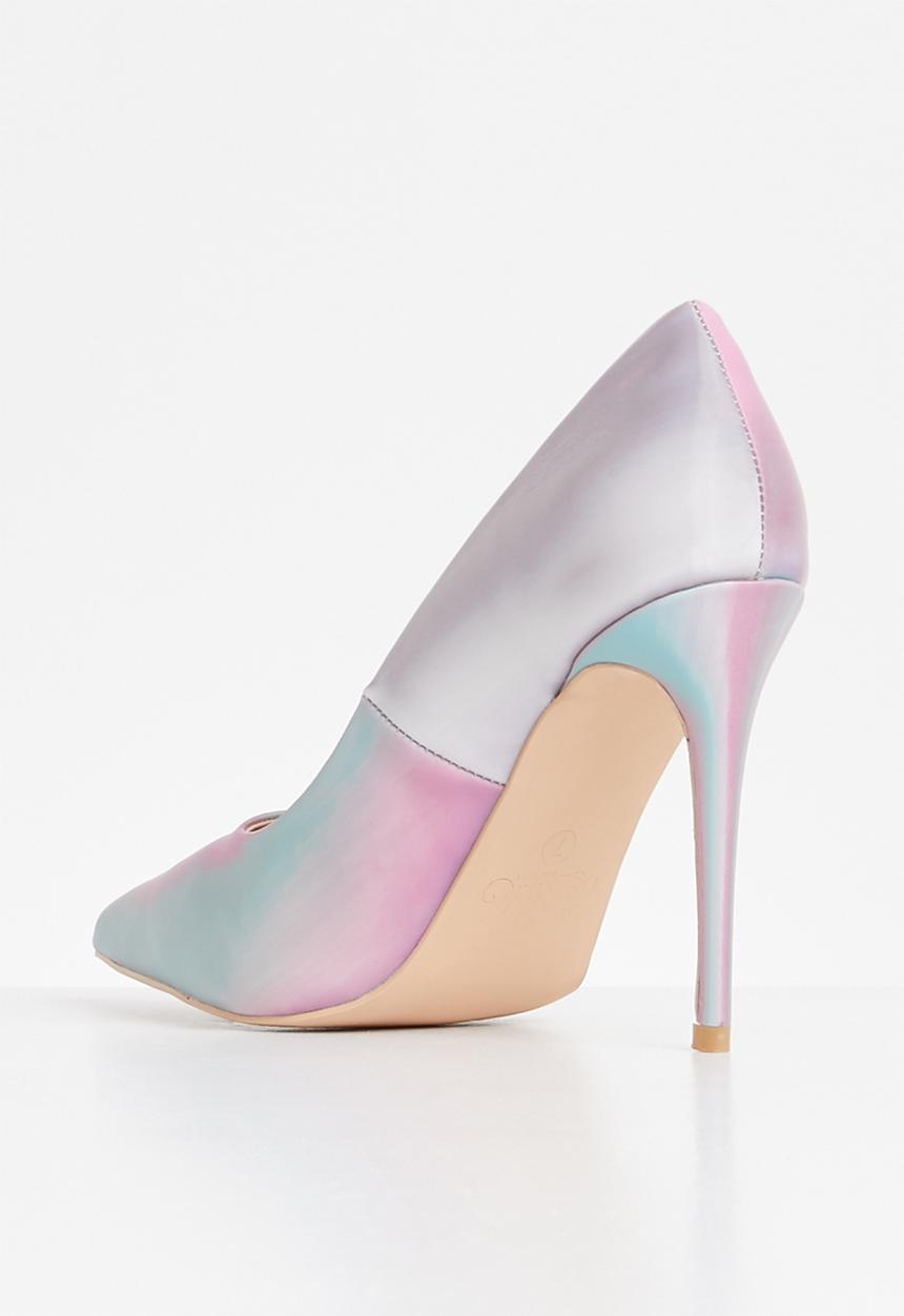 Miss Black - Threedee court - pink & blue 