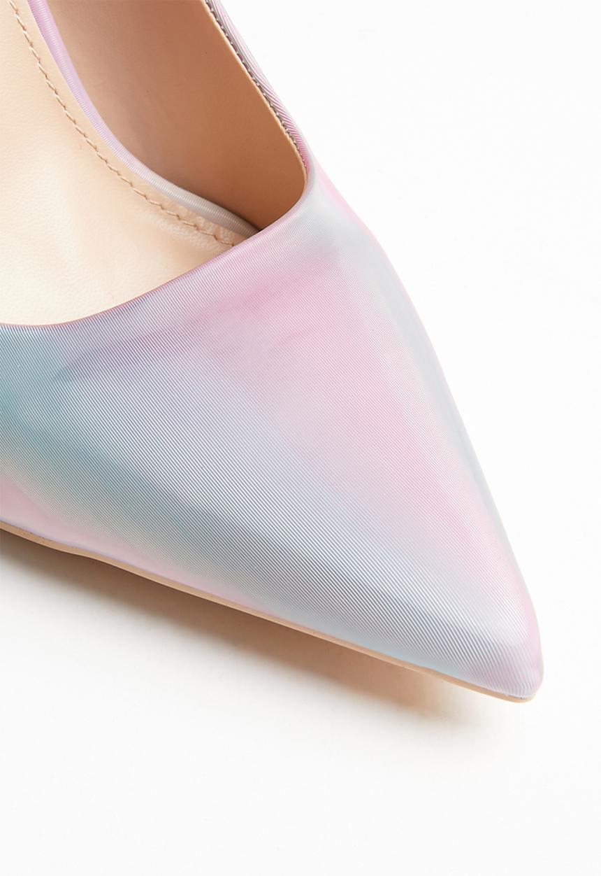 Miss Black - Threedee court - pink & blue 
