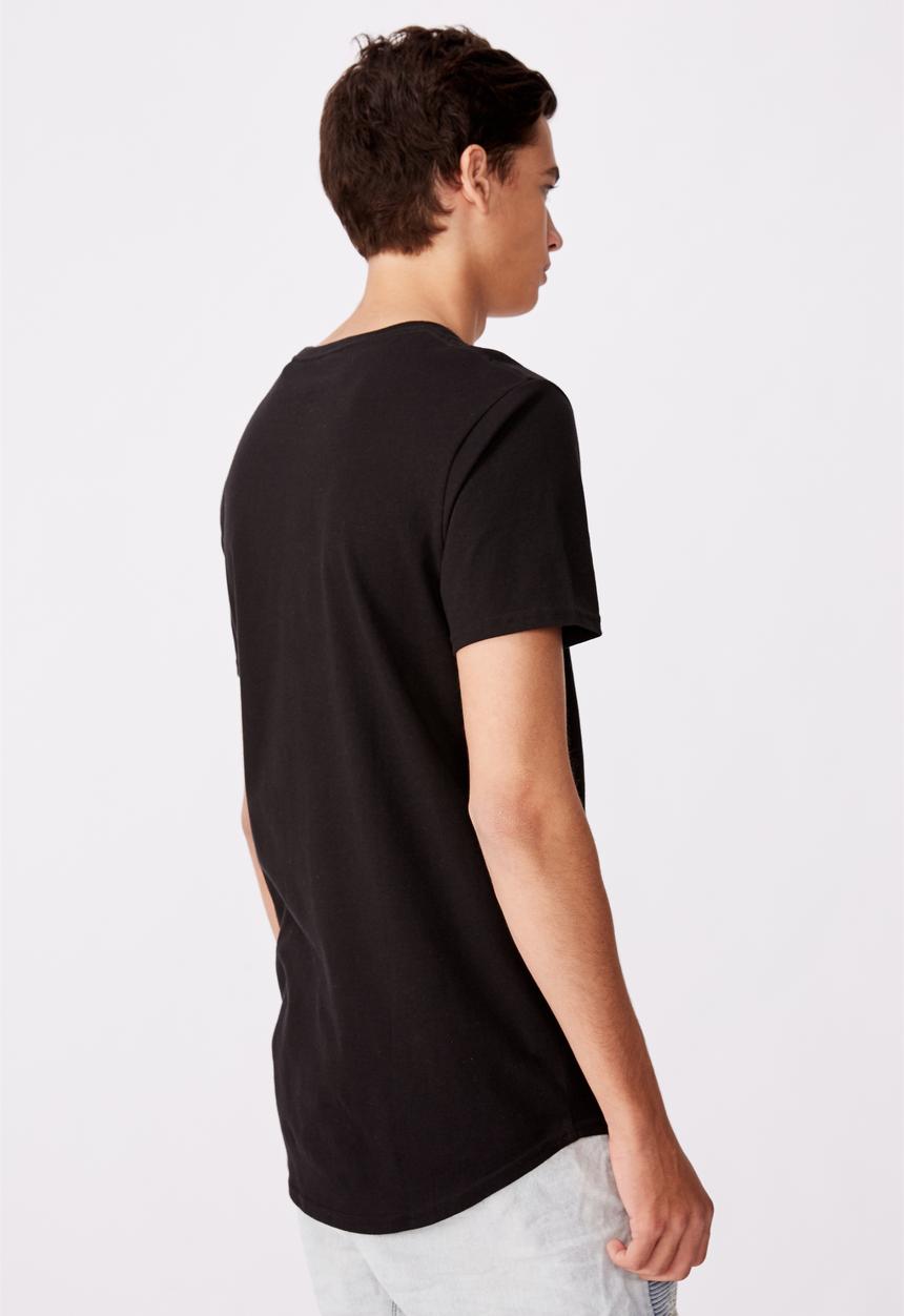 Factorie - Cities curved graphic T-shirt - black