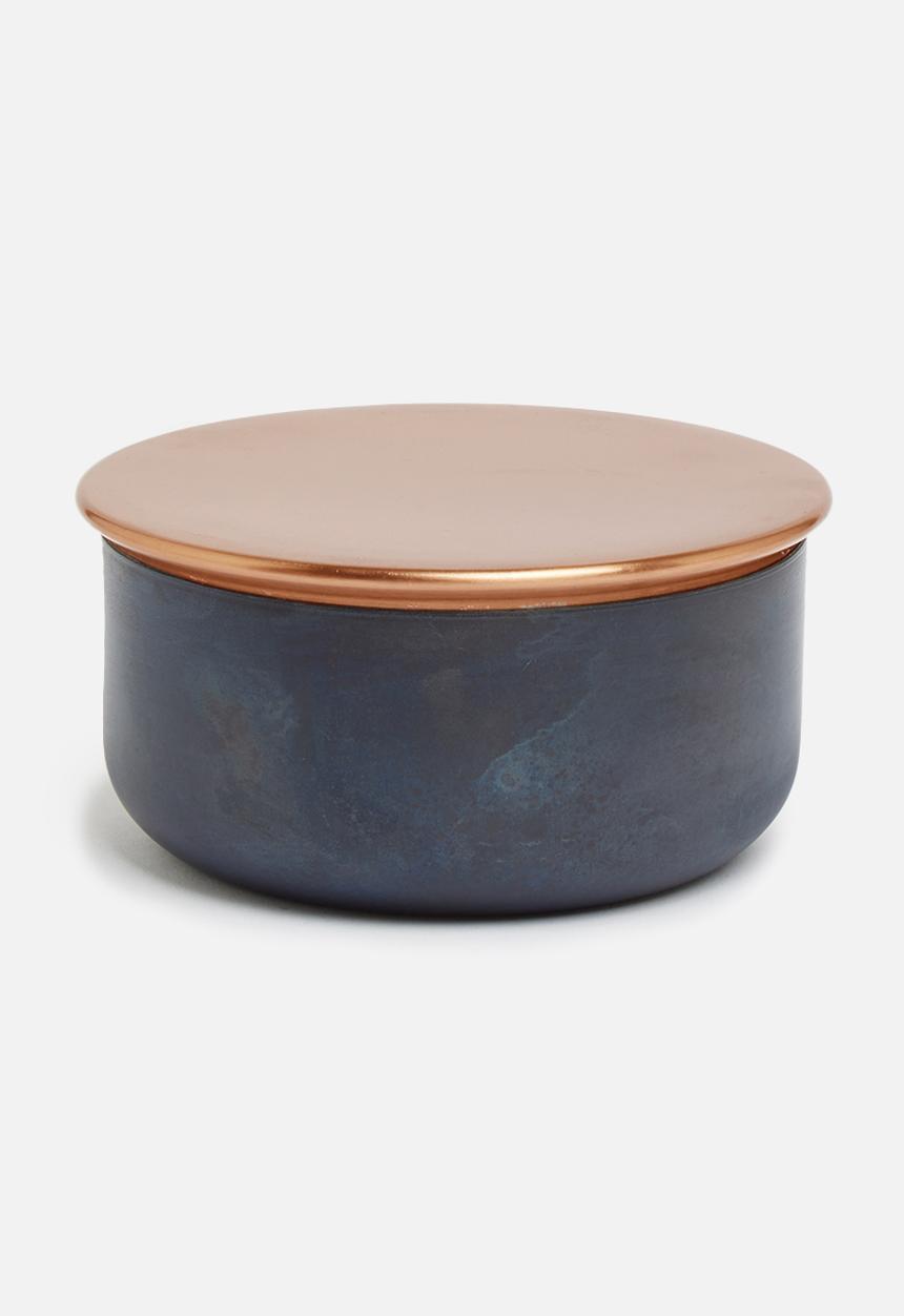 H&S - Milos storage box - blue & gold