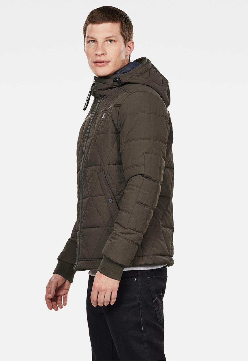 G-STAR - Edla multiquilt hooded jackets  - khaki