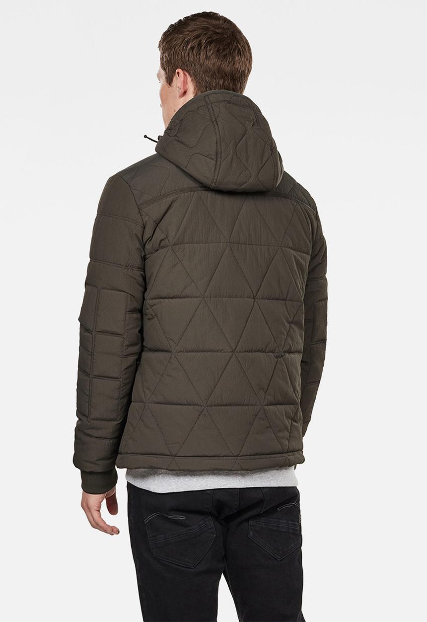 G-STAR - Edla multiquilt hooded jackets  - khaki