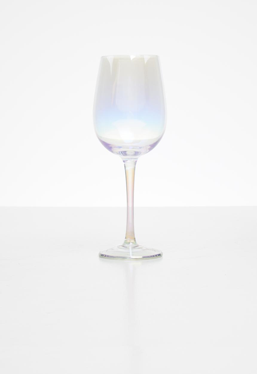 Excellent Houseware - Iridescent wine glass set of 2 - clear